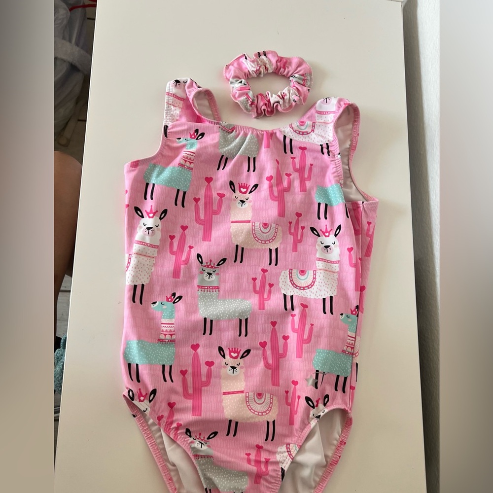 Destira Gymnastics Leotard Princess Llama Pink CM 8 Children's hair scrunchie